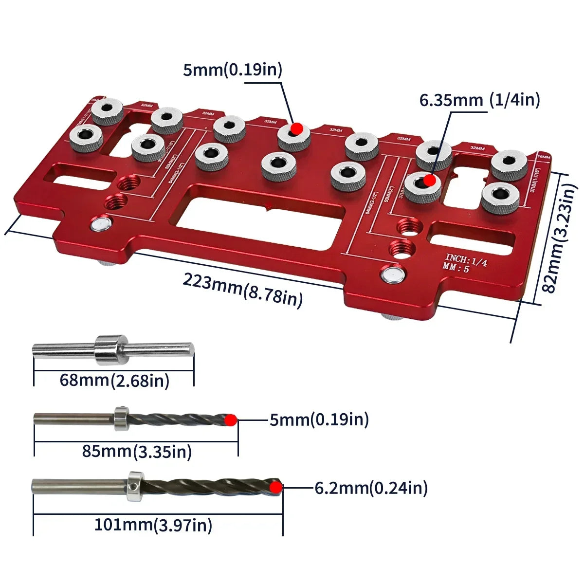 Aluminum Pocket Hole Jig Kit &ndash; Precise Hole Template