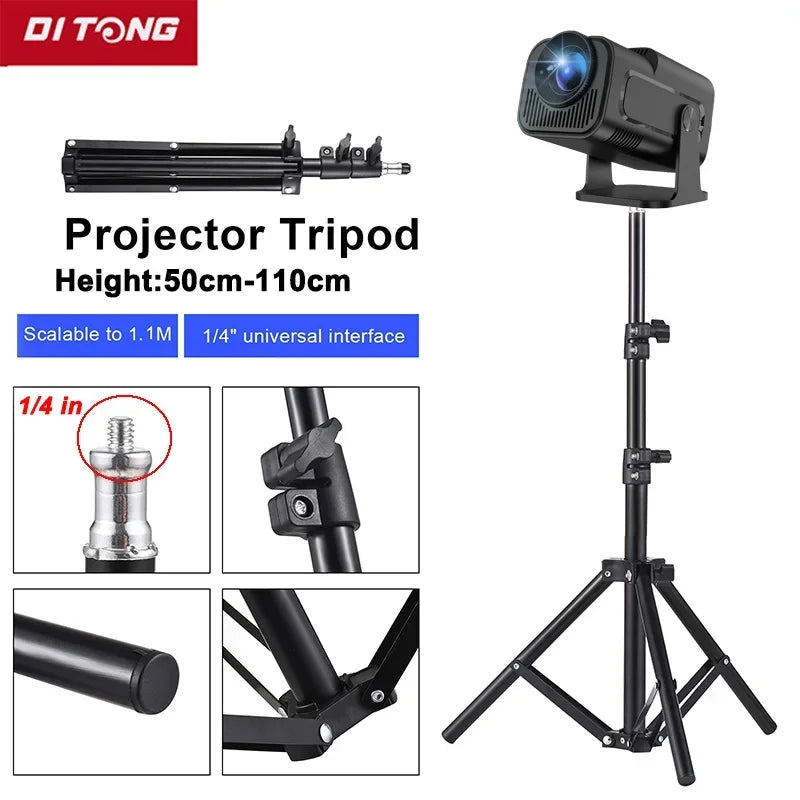 DITONG 110cm Portable Projector Tripod - Adjustable &amp; Lightweight Stand