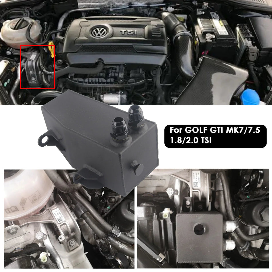 Aluminum Oil Catch Can AN10 for Golf GTI MK7 7.5 1.8 and 2.0 TSI TFSI EA888