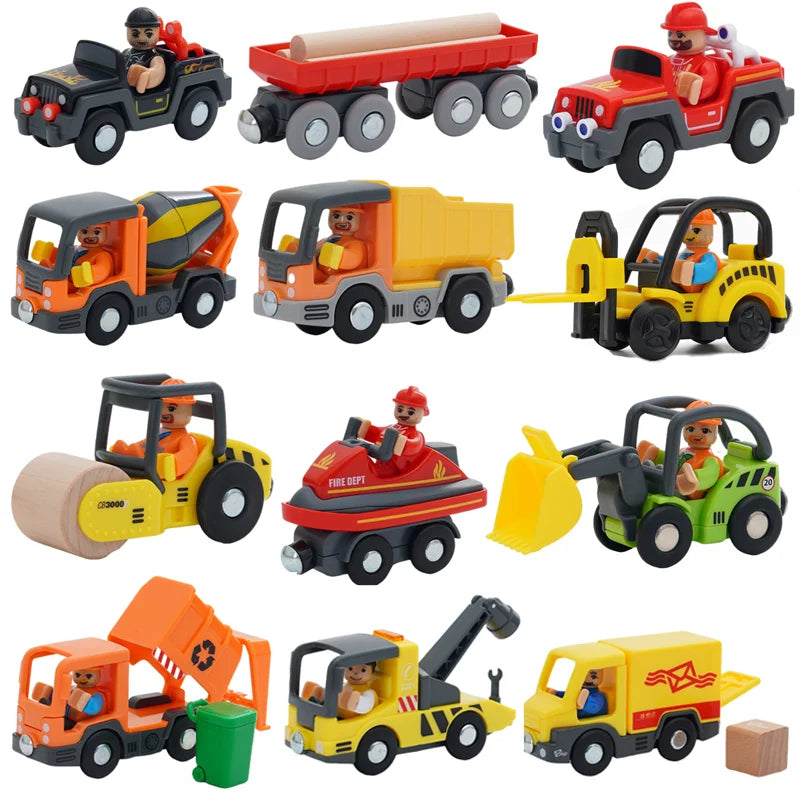 Plastic Inertial Police Car for Wooden Thomas Train Tracks