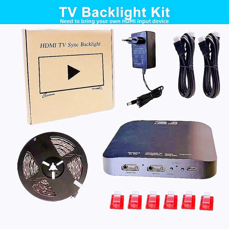 Ambilight LED Backlit Sync Box &ndash; Alexa Google Voice Control TV Backlight Kit / EU Plug / 24 inchs|4 Sides