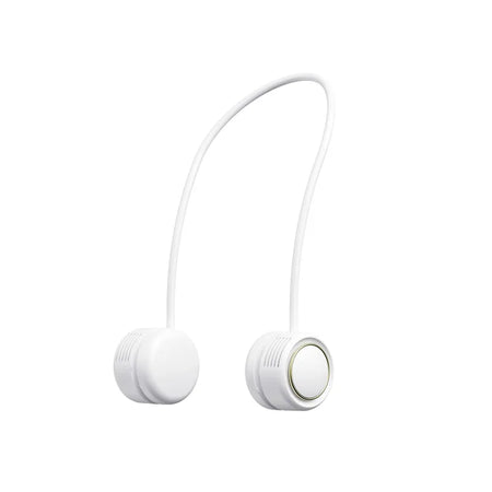 New Outdoor Hanging Neck Fan &ndash; USB Rechargeable Leafless White