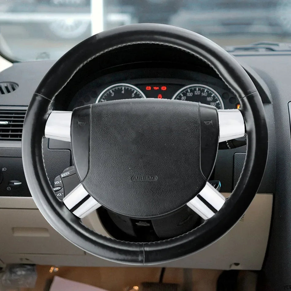 Coperture Adesive per Volante Ford Mondeo in ABS Cromato, Set da 4 Pezzi