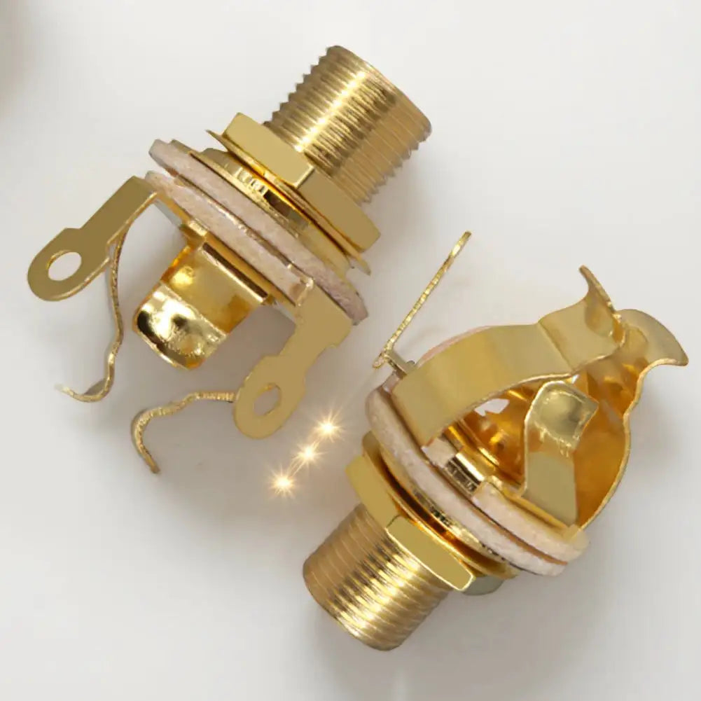 2Pcs One Quarter Inch Guitar Mono Output Jacks Metal Socket