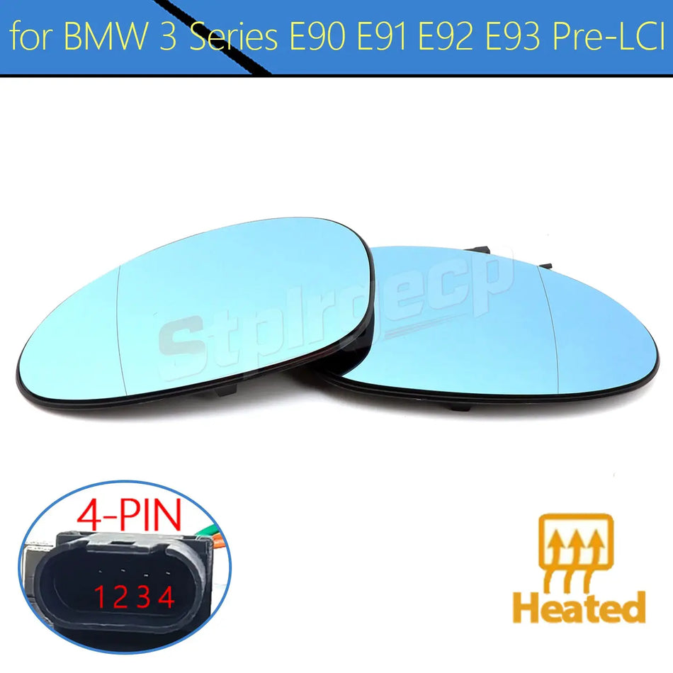 Driver Rearview Side Mirror Lens Door Wing Mirrors Glass with Heating Parts for BMW 3 Series E90 E91 E92 E93 Pre-LCI by InterCyprus Trading Ltd