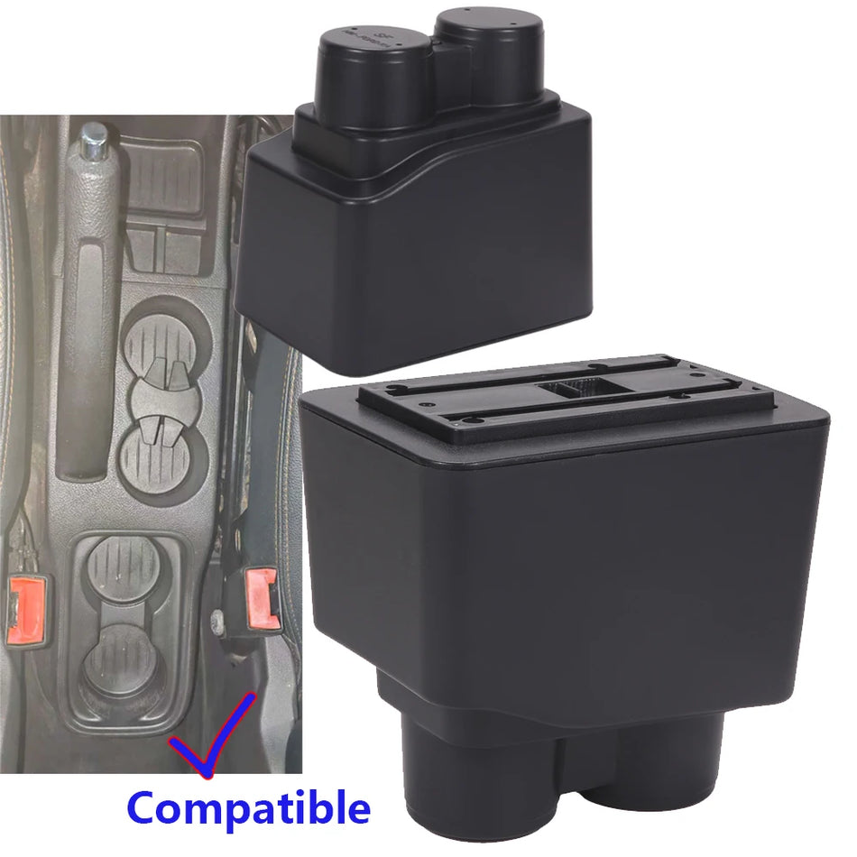 Armrest Storage Box With Leather Cover For Ford Figo Ka Plus