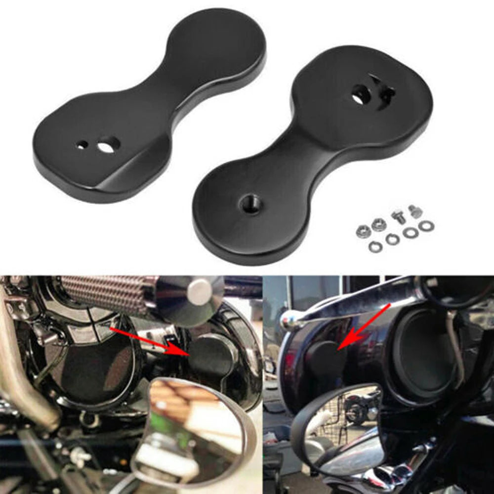 Motorcycle Black Rearview Mirror Brackets Adapter &ndash; Durable Aluminum Construction Default Title