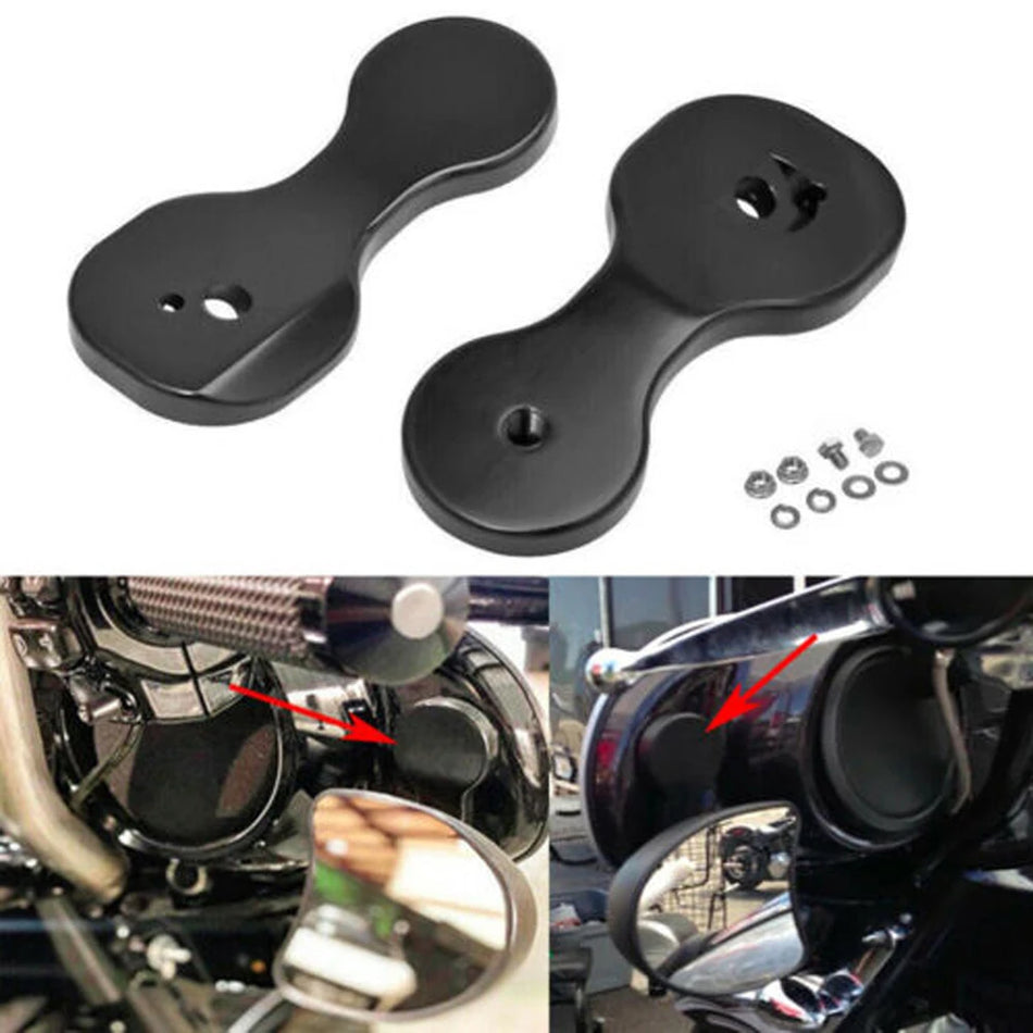 Motorcycle Black Rearview Mirror Brackets Adapter &ndash; Durable Aluminum Construction Default Title