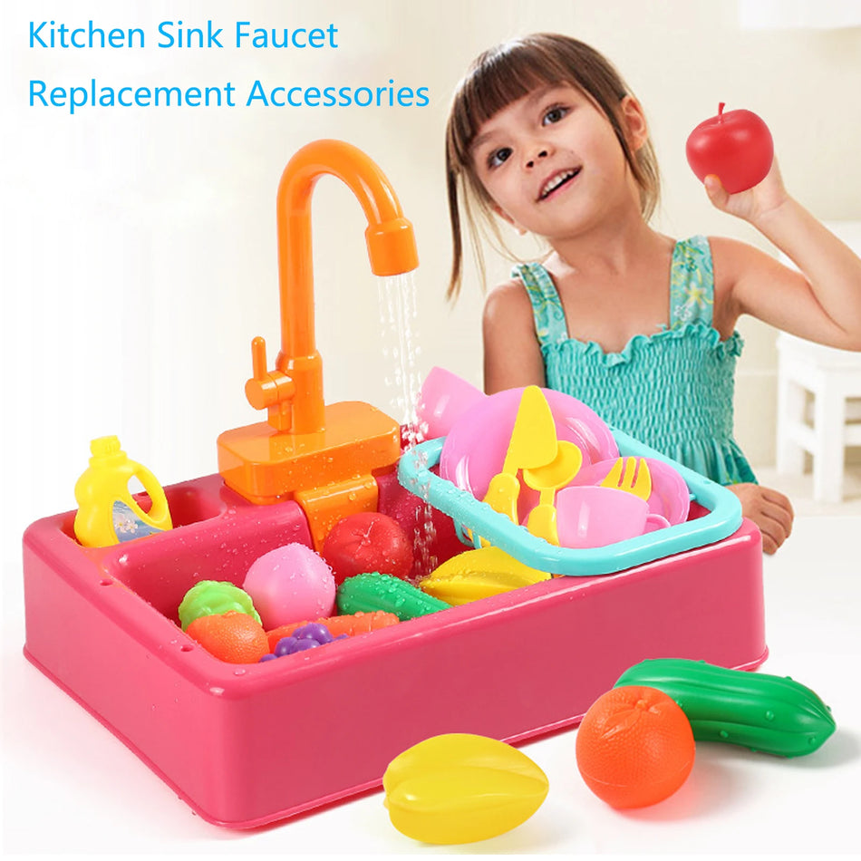 GSF Kitchen Sink Toy with Running Water Faucet for Imaginative Play