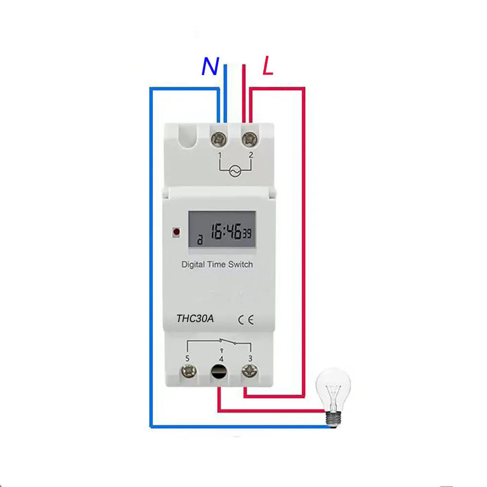 Din Rail Programmable Digital Timer Switch &ndash; Weekly Scheduling Control