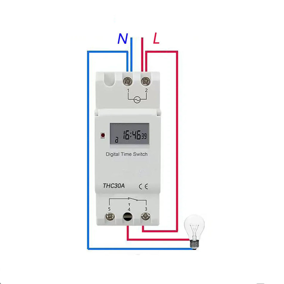 Din Rail Programmable Digital Timer Switch &ndash; Weekly Scheduling Control