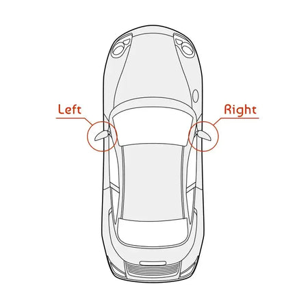 Wide Angle Heated Wing Mirror Glass For Peugeot 3008 5008