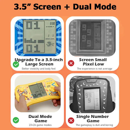Classic 3.5 Inch Handheld Game Player &ndash; Retro Tetris