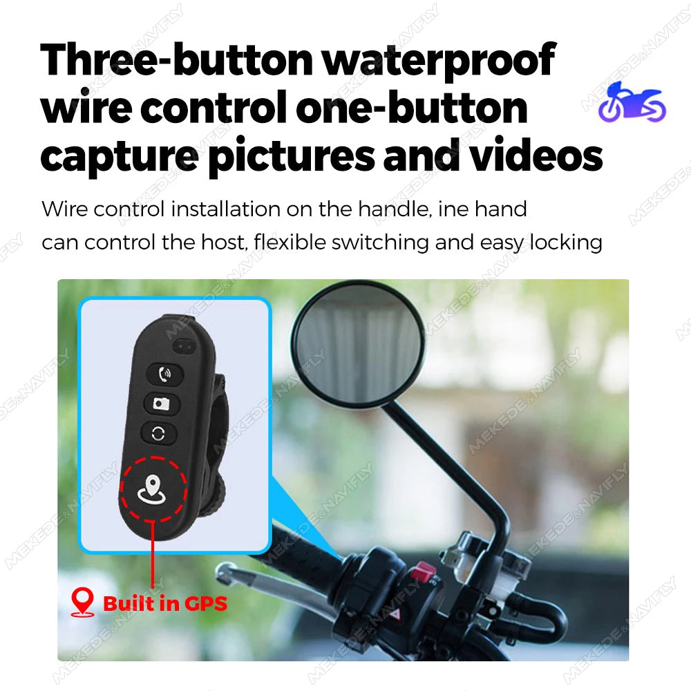 NAVIFANS 6 Inch Motorcycle GPS &ndash; IP67 Waterproof with Wireless Carplay and Android Auto