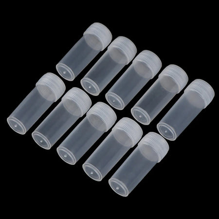 100Pcs 5ml Plastic Test Tubes &ndash; Leak-Proof Screw Cap Design 5ml