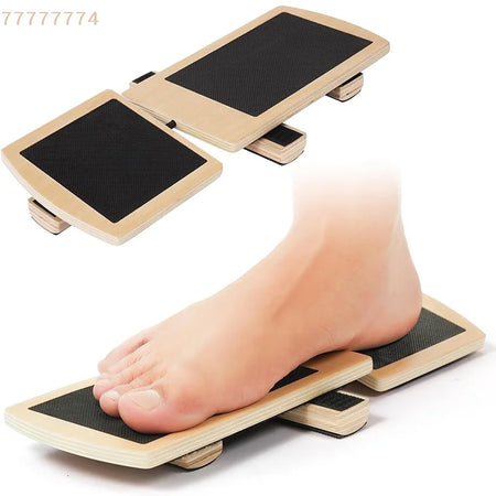 Wooden Foot Stretcher Balance Board &ndash; Ankle Stability