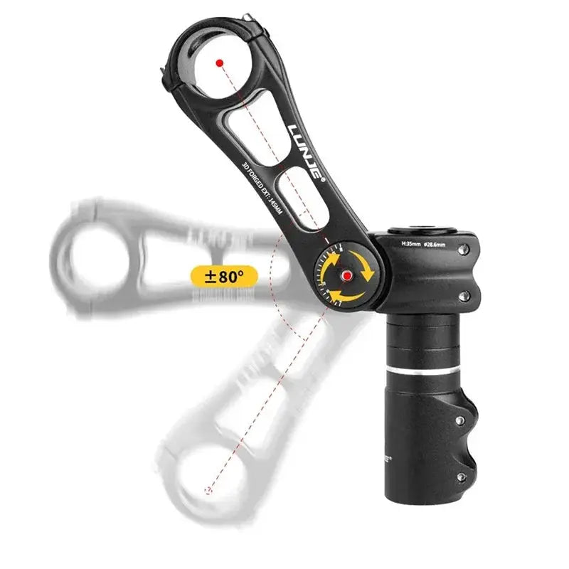 Adjustable Bicycle Handlebar Stem 90/110/130/145MM Road Mountain Bike Stem -80° 80° MTB Power Adjustment 31.8mm Bike Table by InterCyprus Trading Ltd