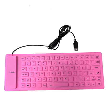 Portable Mini Keyboard 85 Keys &ndash; Foldable USB Keyboard pink