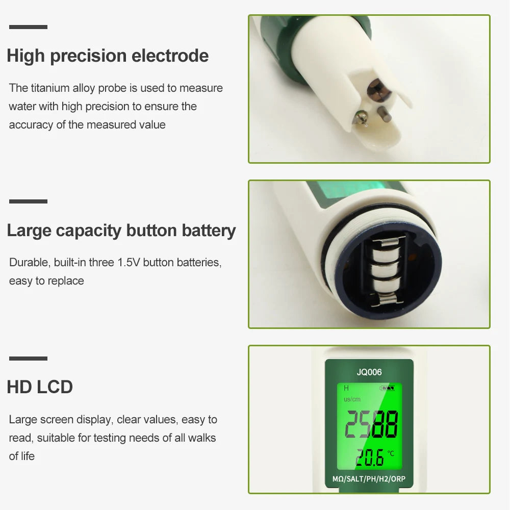 Digital PH Meter 10 In 1 &ndash; Backlit Display For Easy Reading