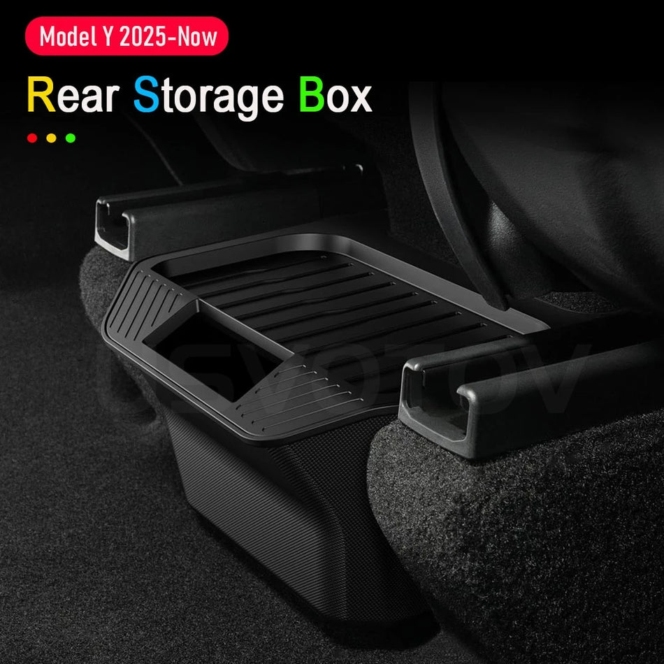 Rear Center Storage Box TPE for Tesla Model Y Juniper 2025 2026