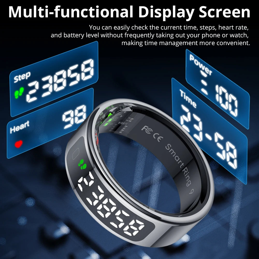 2025 COLMI R12 Smart Ring with Display, Touch &amp; Wireless Charging