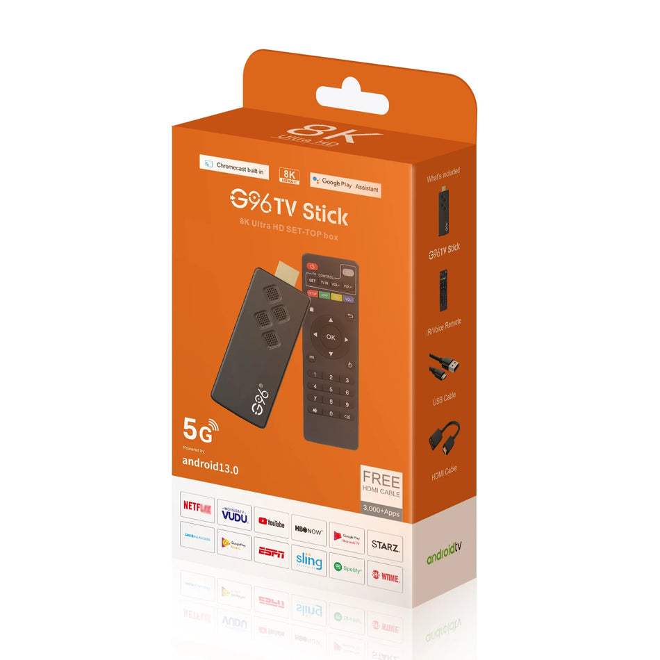 Global Version G96 TV Stick 8K Android13 Streaming Media Dongle
