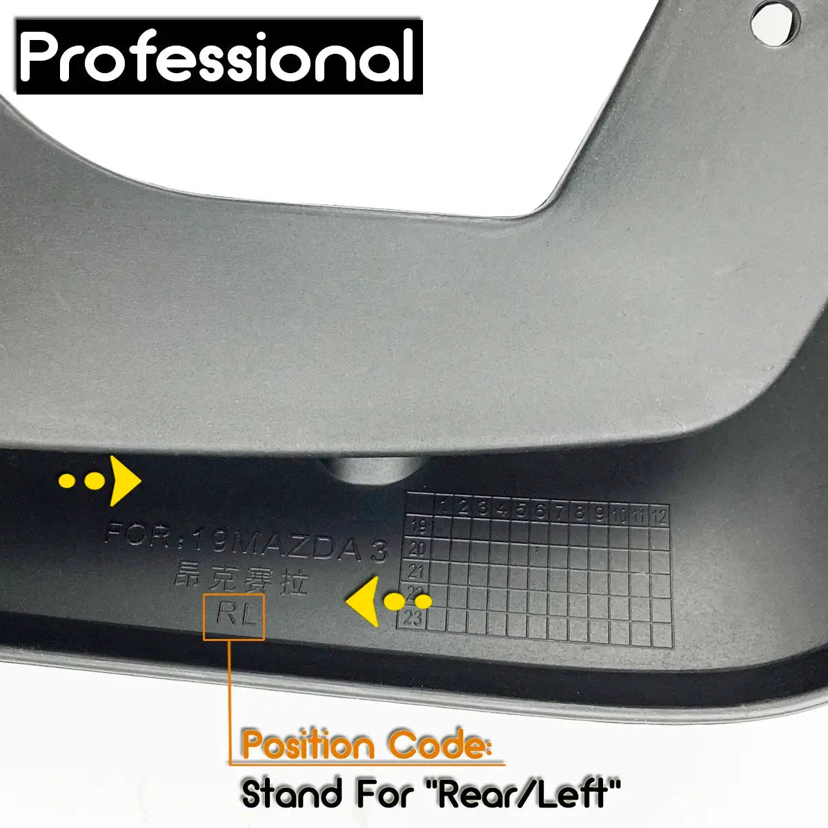 4pcs Rally Mudflaps For Mazda 3 Mazda3 BP 2019 - 2023 Hatch Hatchback Mud Flaps Splash Guards Mudguards Front Rear Fender Flares by InterCyprus Trading Ltd