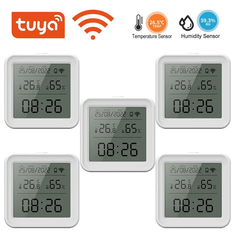 Tuya Zigbee Temperature Humidity Sensor &ndash; Voice Control WiFi 5PCS