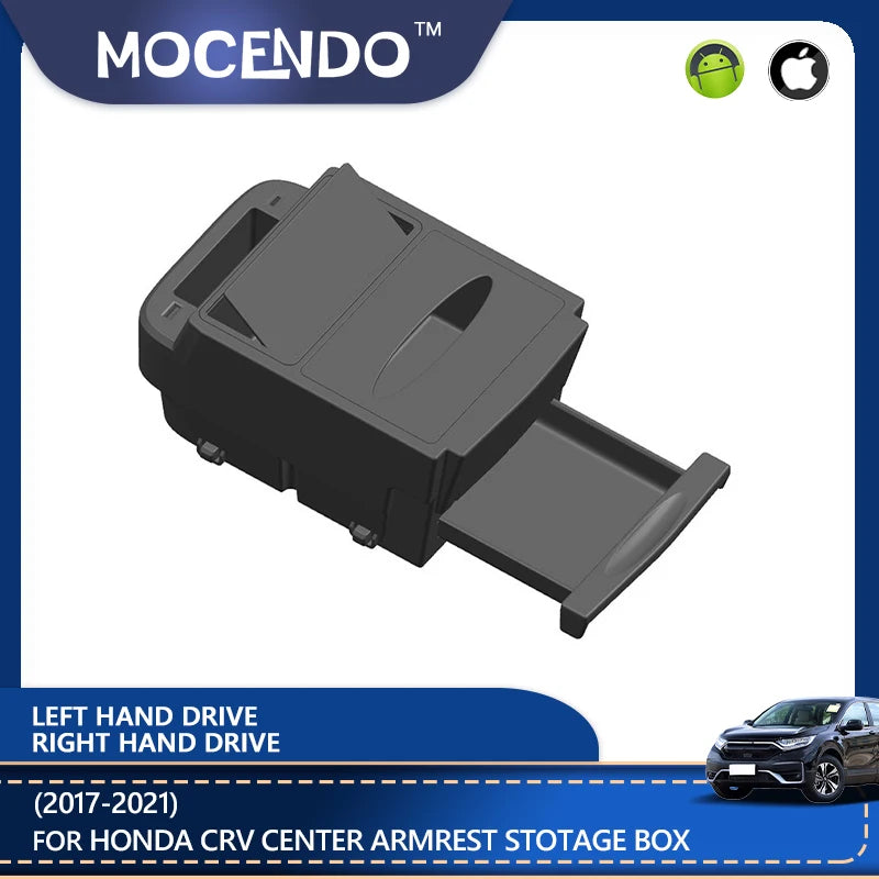 Boîte de rangement en plastique pour accoudoir central pour Honda CRV 2017-2021