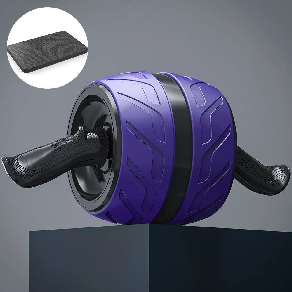 Rebound Ab Roller Belly Wheel - Knee Mat Included Comfort Purple