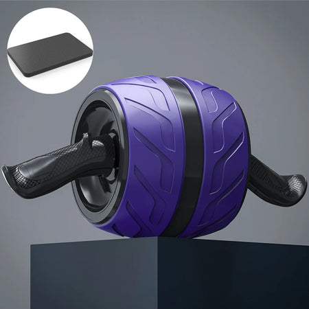Rebound Ab Roller Belly Wheel - Knee Mat Included Comfort Purple