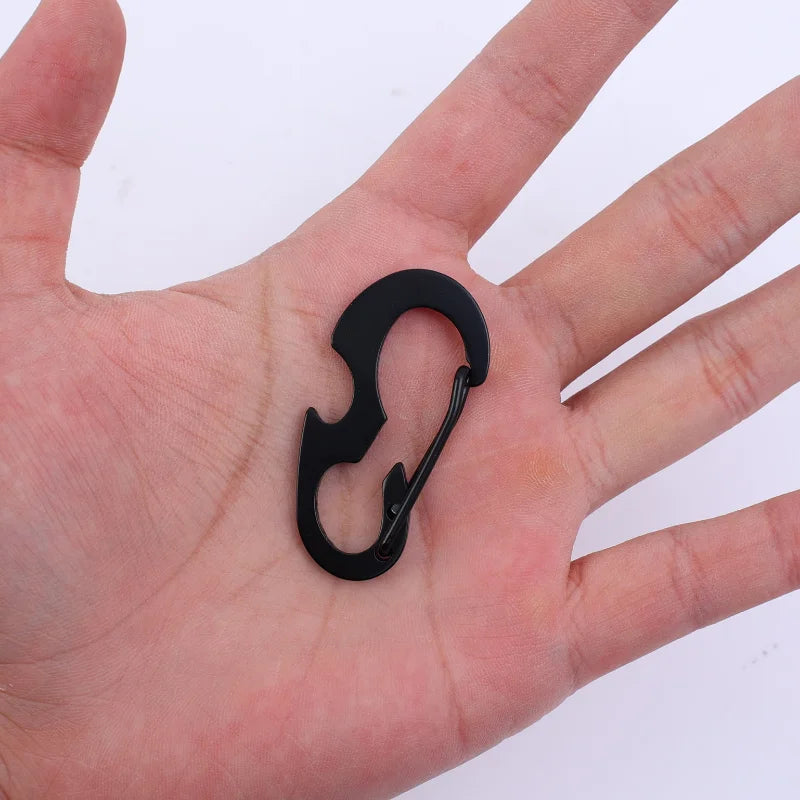 Multipurpose Stainless Steel Key Ring &amp; Bottle Opener Carabiner Tool