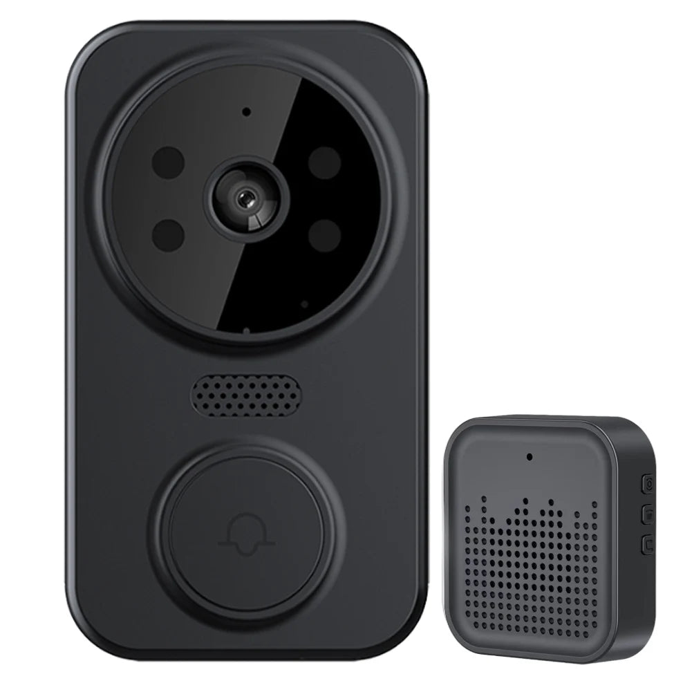 WiFi Smart Audio Doorbell Camera - 2-Way Audio Night Vision Black
