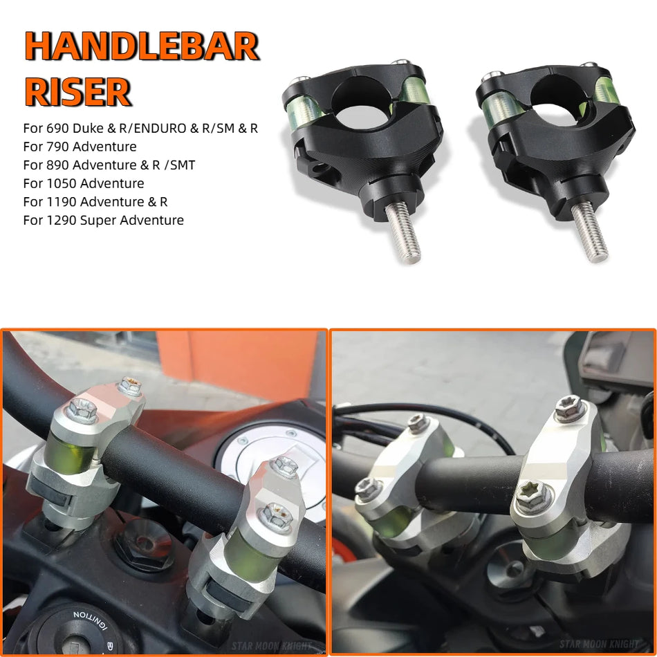 KTM Adjustable Progressive Handlebar Damper for 690 Duke, 790 890 Adventure, 1190 1290 Super Adventure, Riser Mount