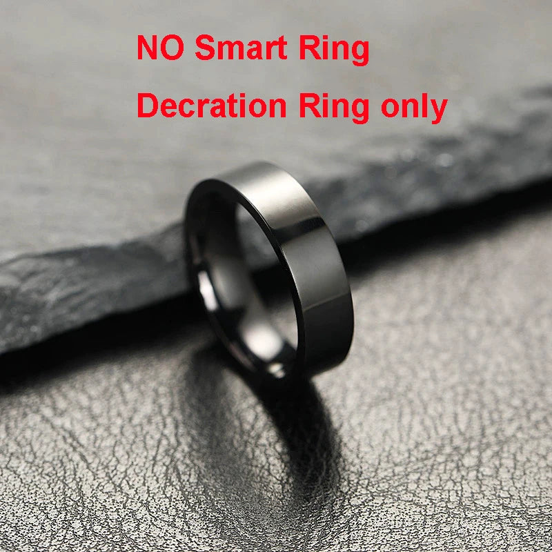 IP68 Waterproof Multi-sport Smart Ring with Heart Rate &amp; Sleep Monitoring Ring-Black / 12