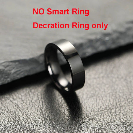 IP68 Waterproof Multi-sport Smart Ring with Heart Rate &amp; Sleep Monitoring Ring-Black / 12