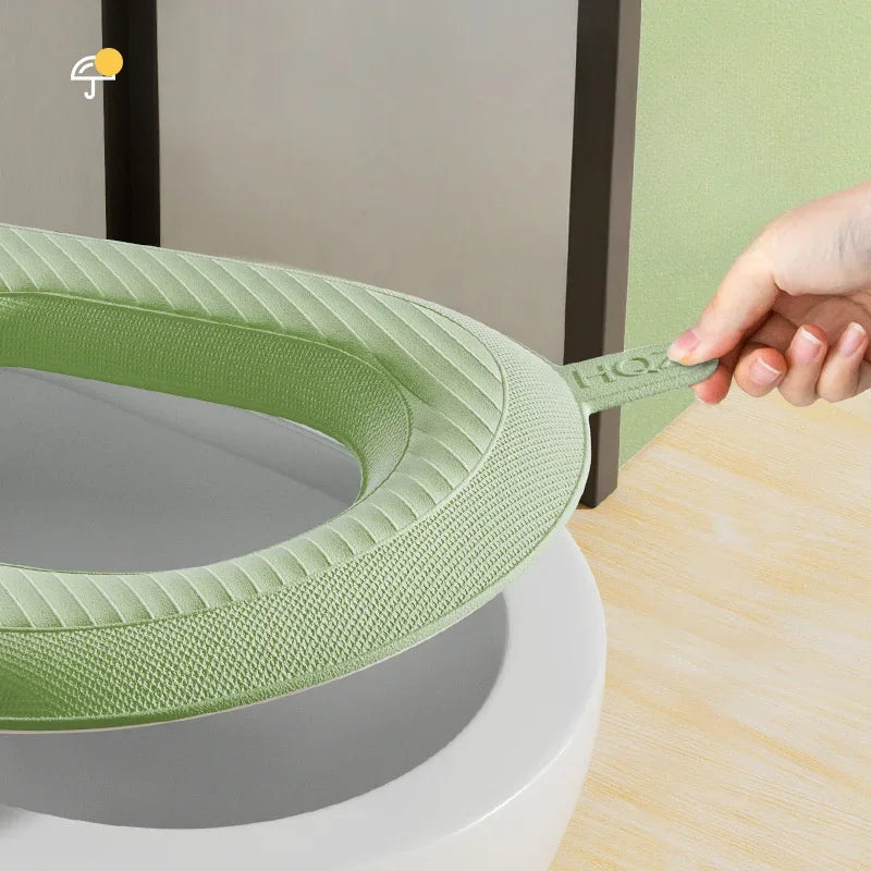 2Pcs High Foam Waterproof Toilet Seat Cover &ndash; Washable