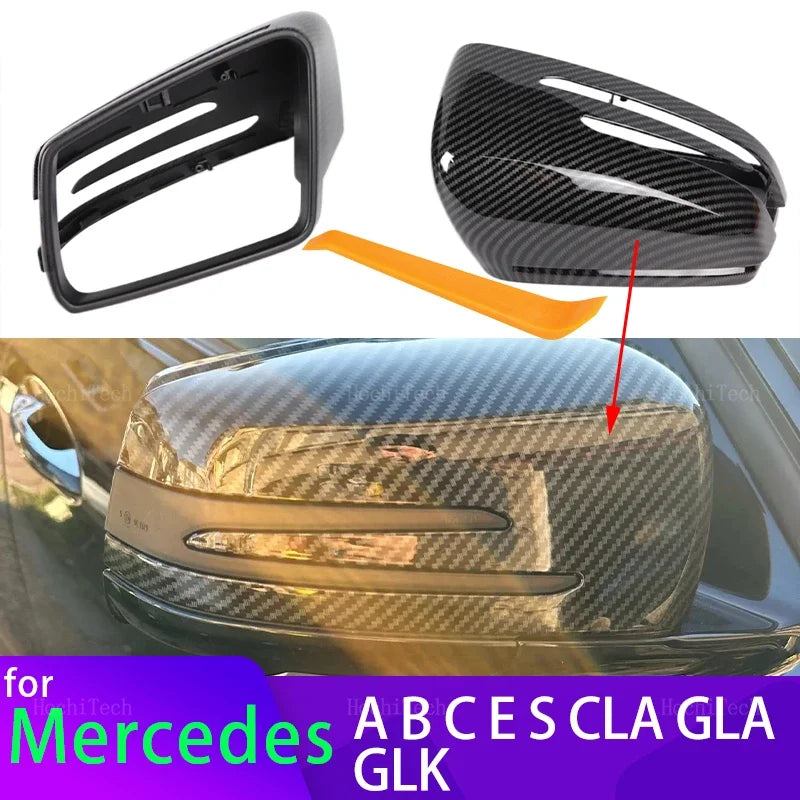 Μαύροι Καλύπτες Καθρέπτη Πλευρικού Για Mercedes-Benz W204 W212 W221 W176 W246