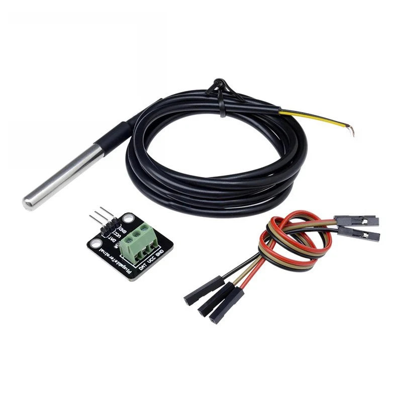 DS18B20 Temperature Sensor Module Kit &ndash; Waterproof Stainless Steel Probe