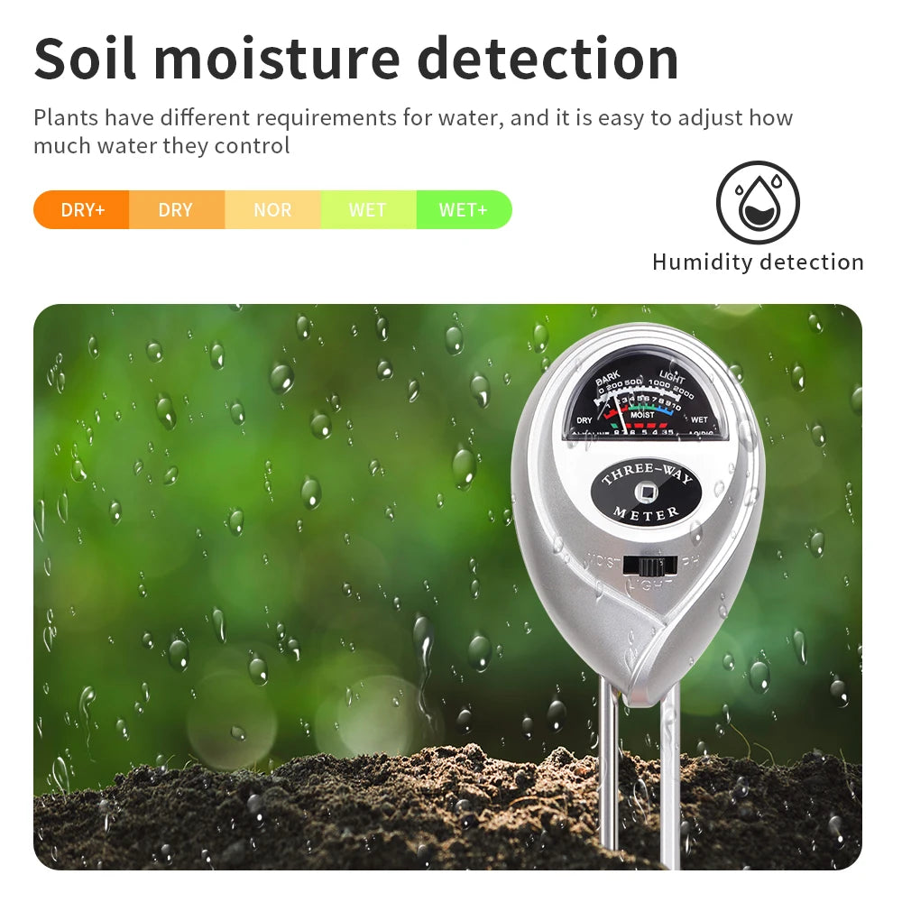 3 In 1 Soil Detector Humidity Sunlight PH Meter &ndash; Digital PH