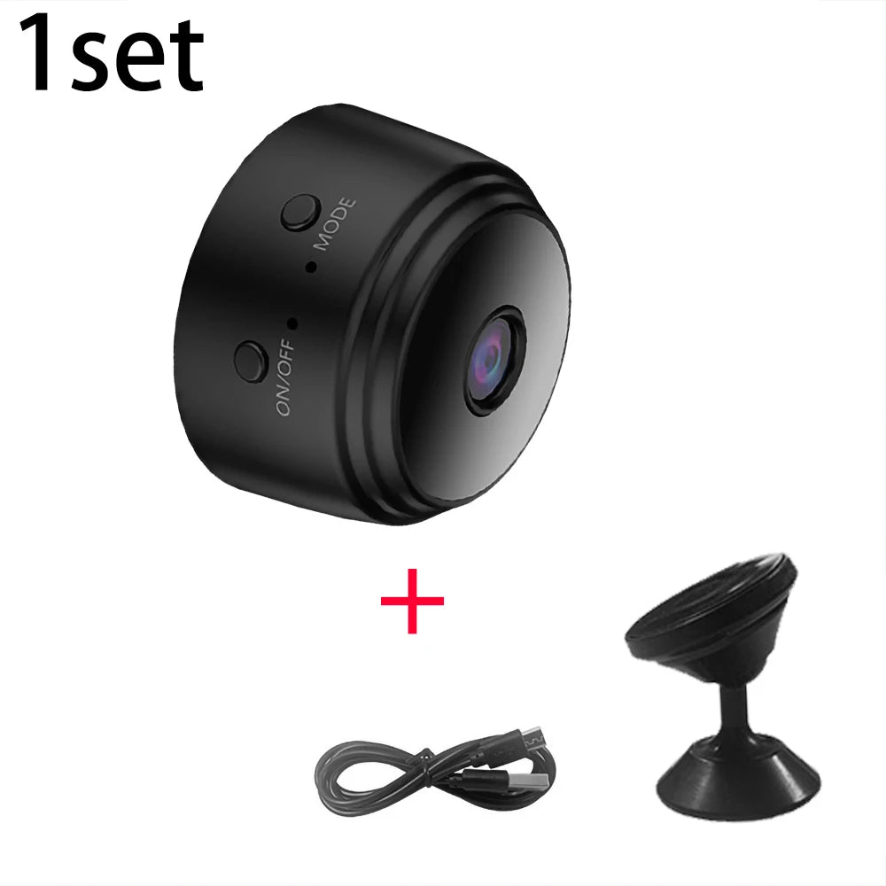 A9 Mini WiFi Camera - HD 1080P 1set black