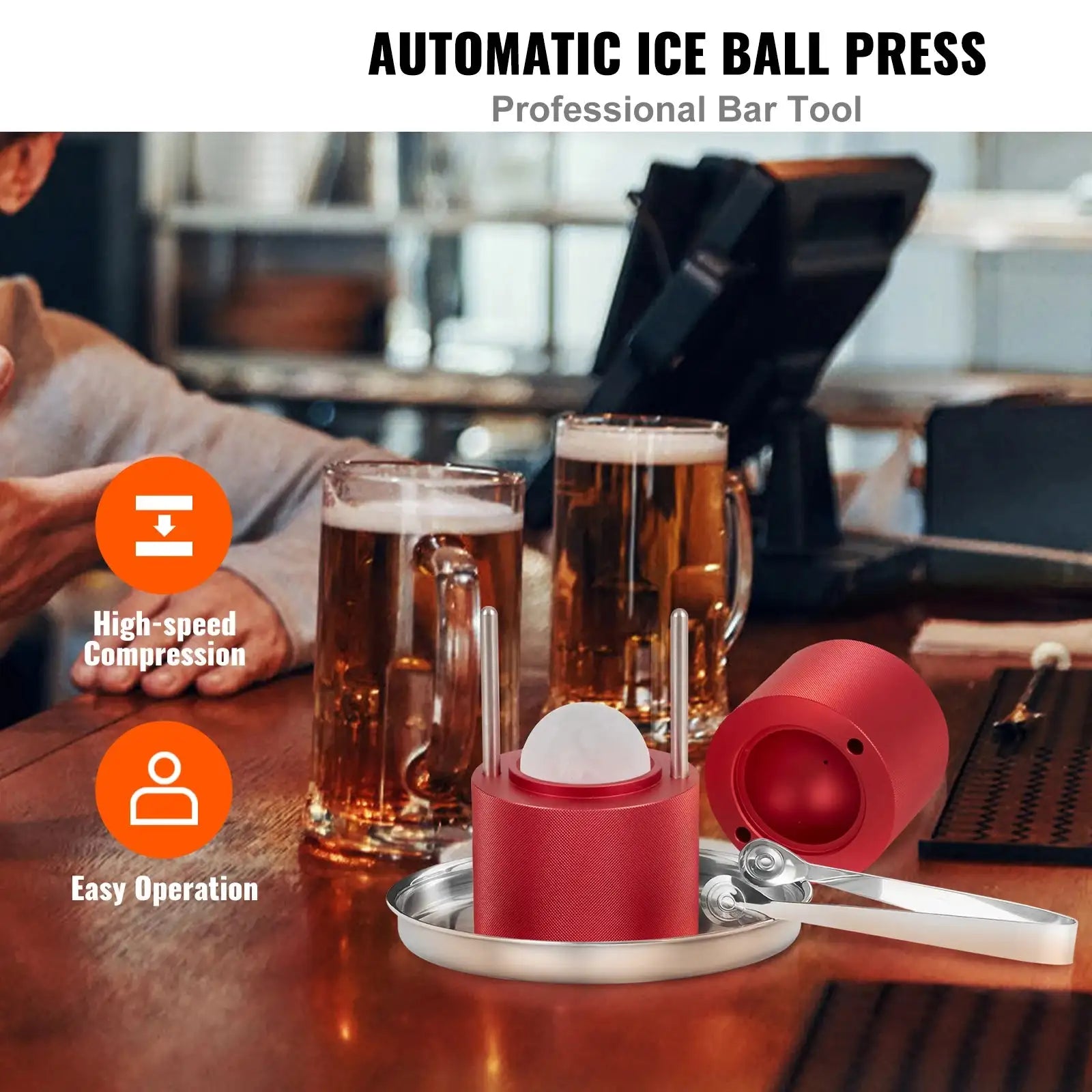 Ice Ball Press 2.4 Inch Alloy Ice Sphere Kit