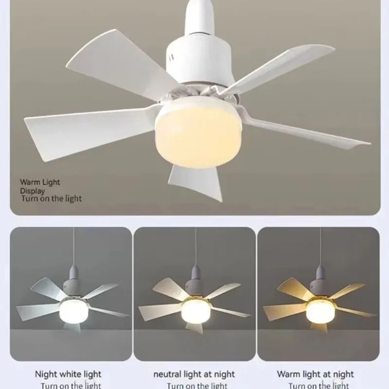 Ceiling Fan With LED Light With Remote Control - Dimmable