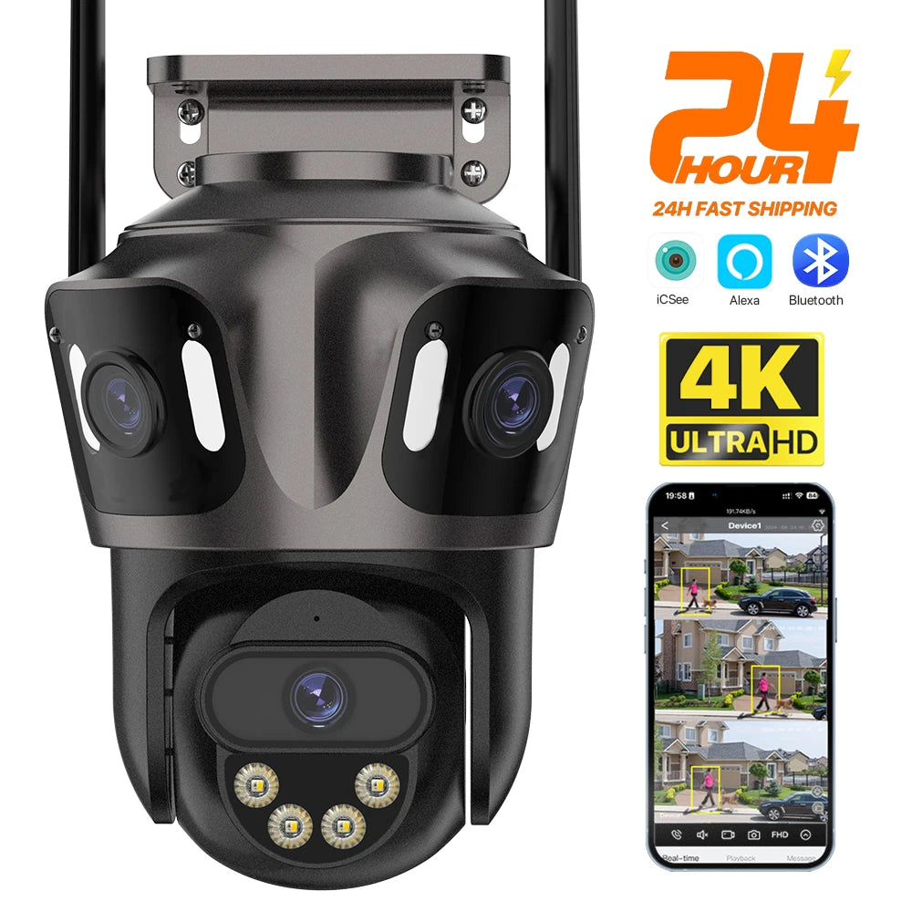 4K Dual Lens PTZ Outdoor WIFI IP Camera