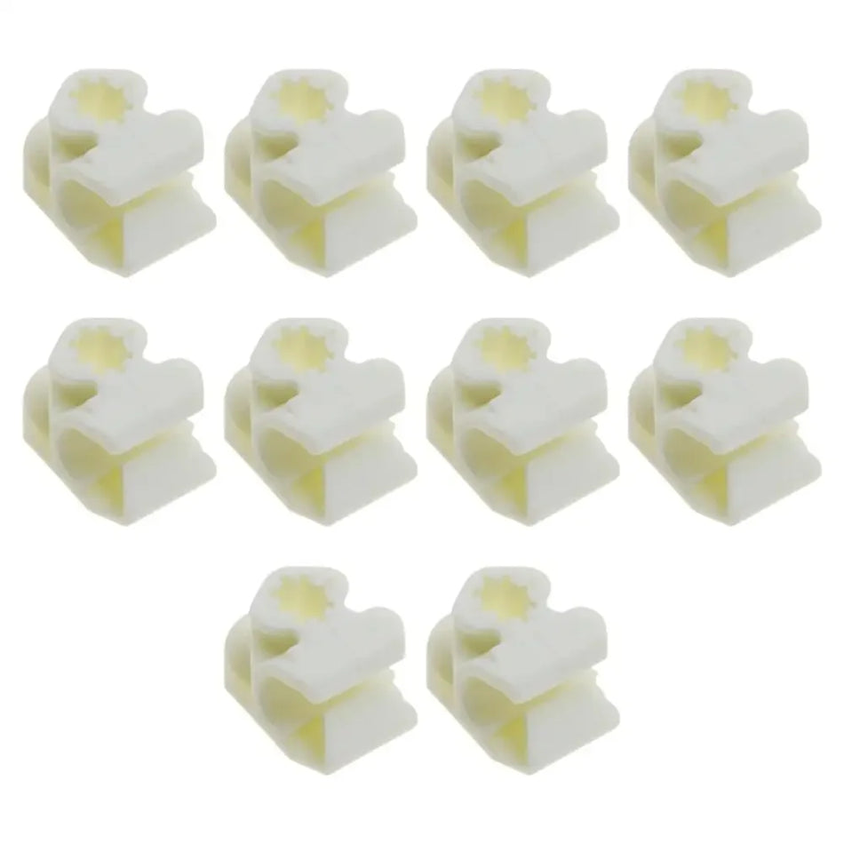 Volkswagen Golf Mk4 pidurivooliku klambrid 6 pakki valgest plastikust, kindlustab pidurivoolikud