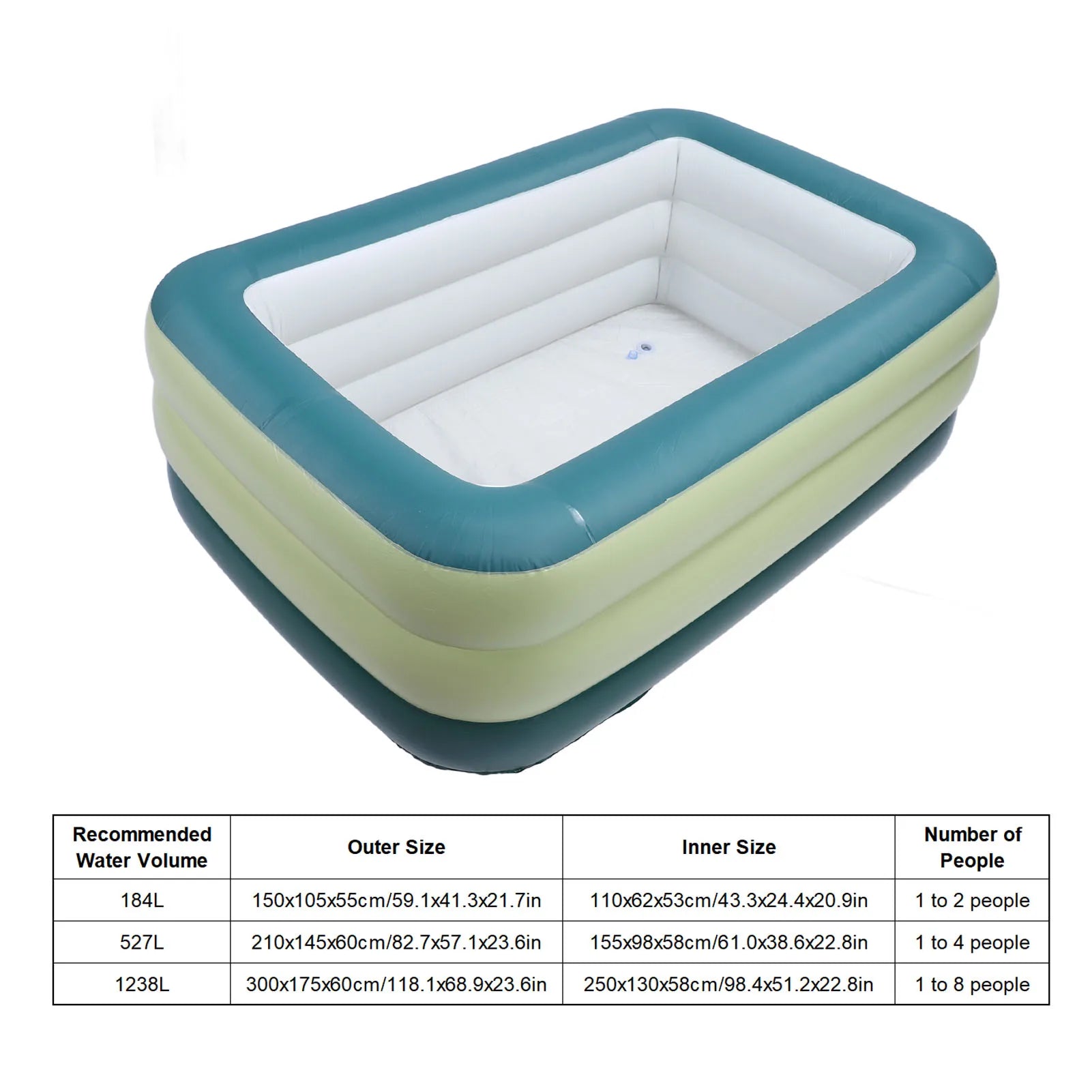 Blow Up Swimming Pool &ndash; Thickened PVC Durable For Adults