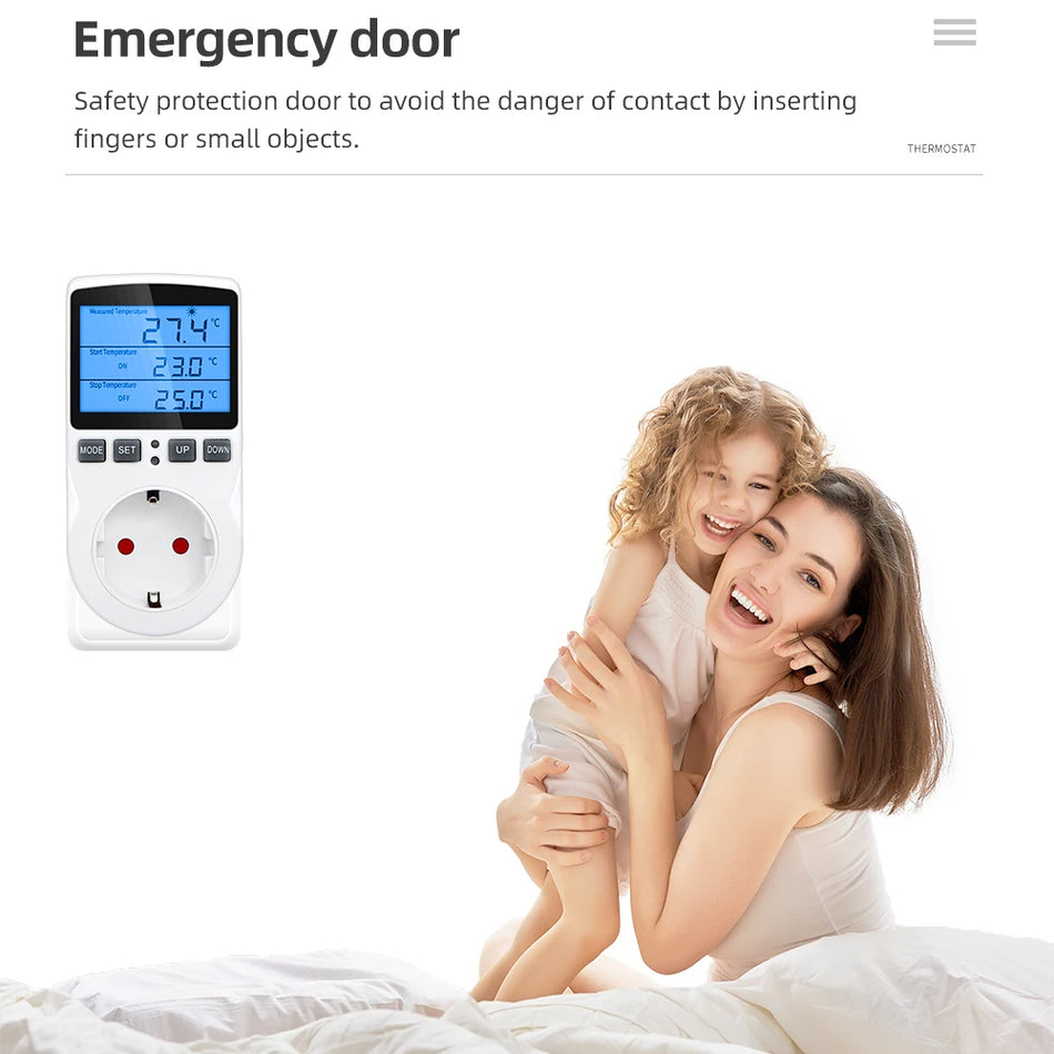 Thermostat Timer Socket &ndash; Digital Temperature Control