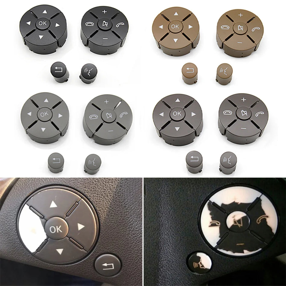 Steering Wheel Button Keys for Mercedes Benz C, E, GLK, W204, W212, X204, PC/ABS