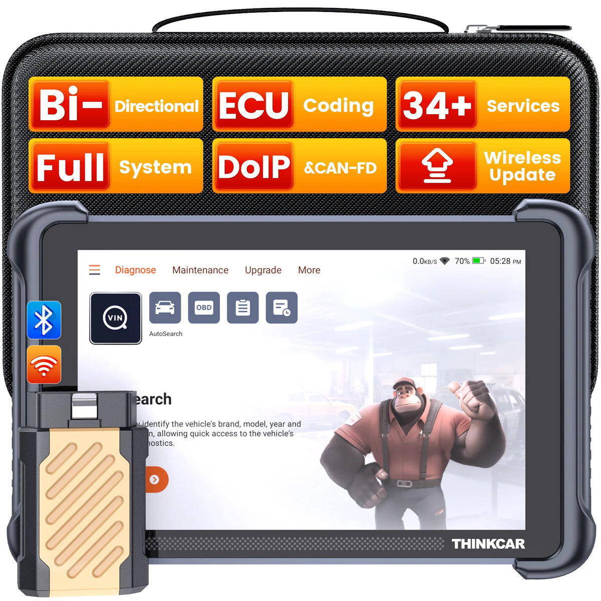 THINKCAR THINKSCAN 689BT - Bi-Directional ECU Coding CANFD THINKSCAN 689BT / france
