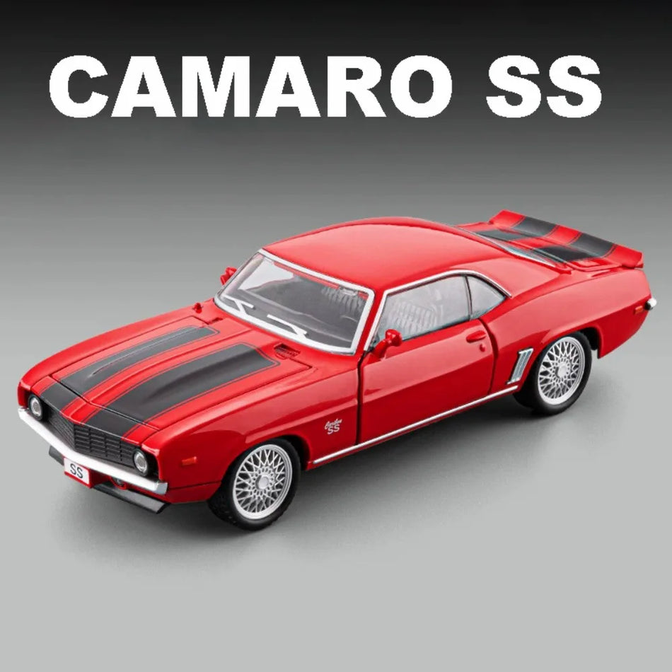 Diecast Alloy Car Model with Sound and Light for Chevrolet Camaro SS